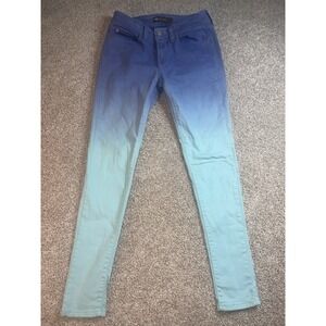 Levi's 535 Leggings Jeans Ombré Blue Turquoise‎ Juniors Size 7